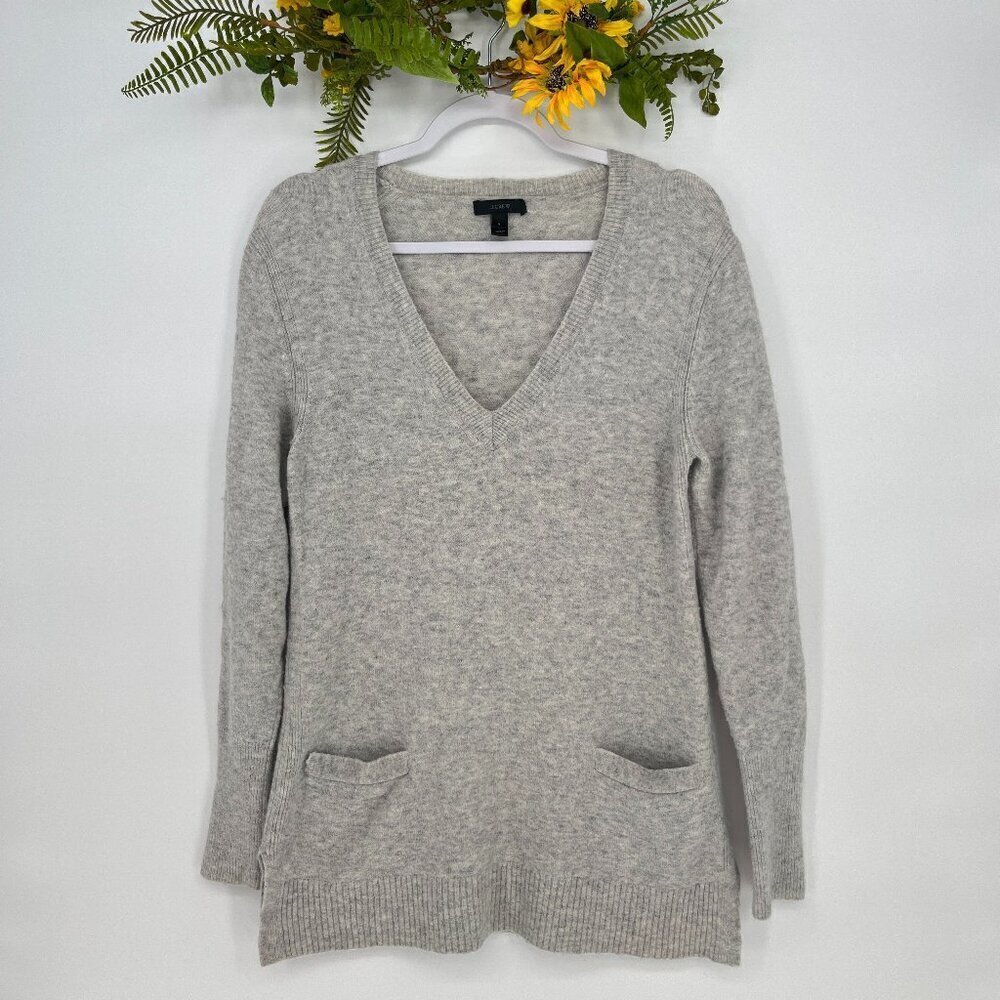 J. Crew Small Wool Alpaca Nylon Blend Sweater Cozy Classic Fall Winter Minimal